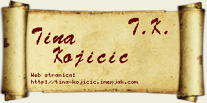 Tina Kojičić vizit kartica
